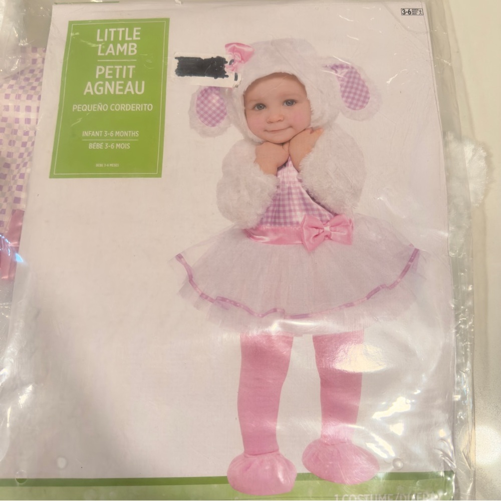 Little Lamb Infant 3-6 Months Costume‎ by Amscan dress up Brand New